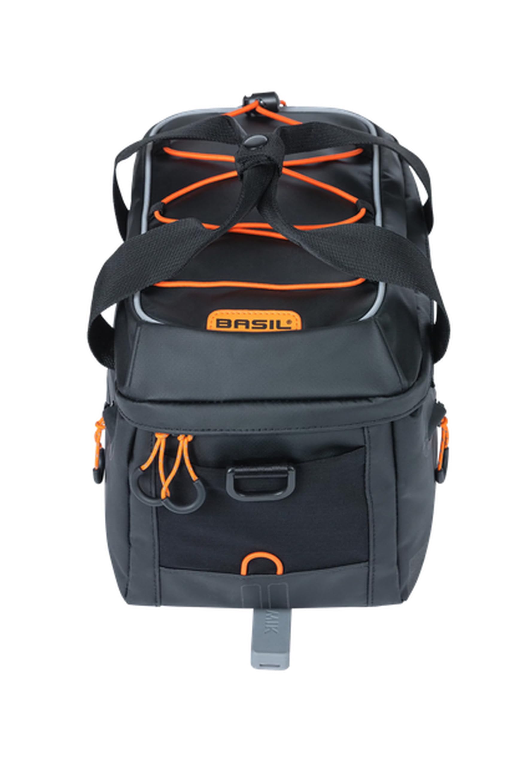 Basil Miles Gepäckträgertasche - MIK inkl. - Wasserdicht - 7L - Schwarz/Orange
