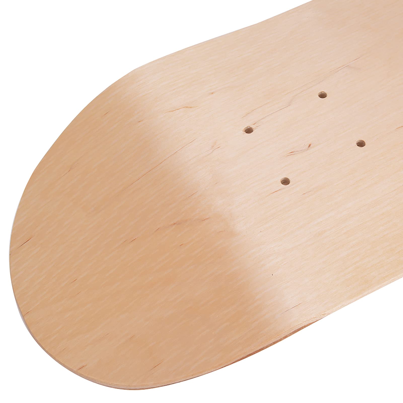 Tbest Skateboard Deck Blank Skate Plain 8,5 Decks Blanc, Planche à roulettes en Bois D'érable Vierge Double Déformation Skateboard Deck Concave Board Accessoire pour Skate Scooter