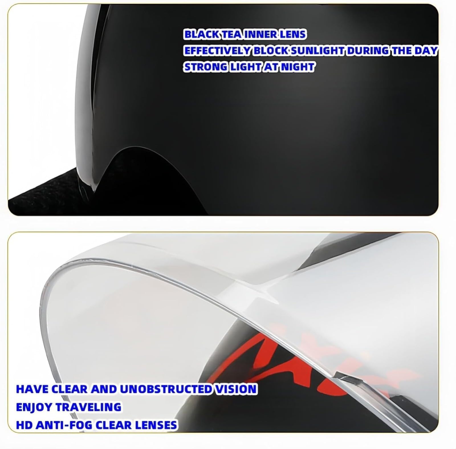Casco De Motocicleta con Doble Visera, Aprobado por Dot/ECE, Casco Integral De Motocicleta con Doble Visera, Gorras De Calle con Doble Visera Integral F