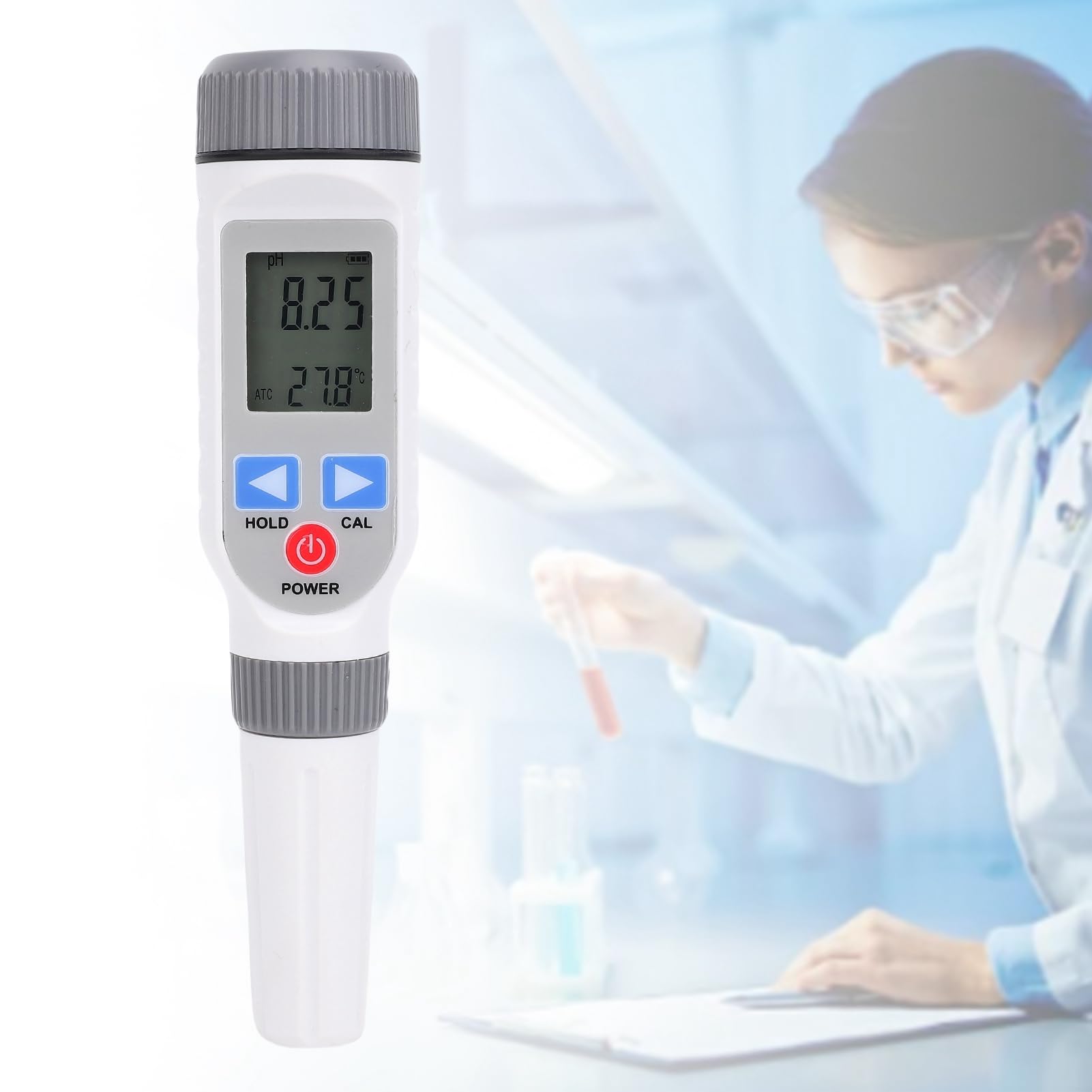 Sorandy Landwirtschaftlicher PH -Messgerät, Digitaler PH -Tester Stift mit Hintergrundbeleuchtung LCD Display, Tragbares Meter Kit mit Tragetasche, Ideal für Industrie, Lebensmittelforschung und