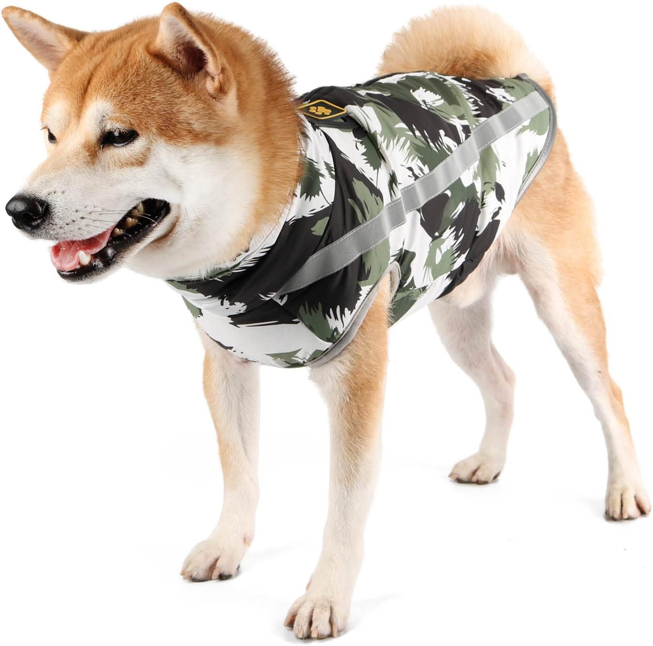 Due Felice Dog Cold Weather Coat Warm Winter Pet Jacket Waterproof Snow Vest with Harness Hole Outdoor Hiking for Small Medium Large Dogs Green/XL : Pet Supplies