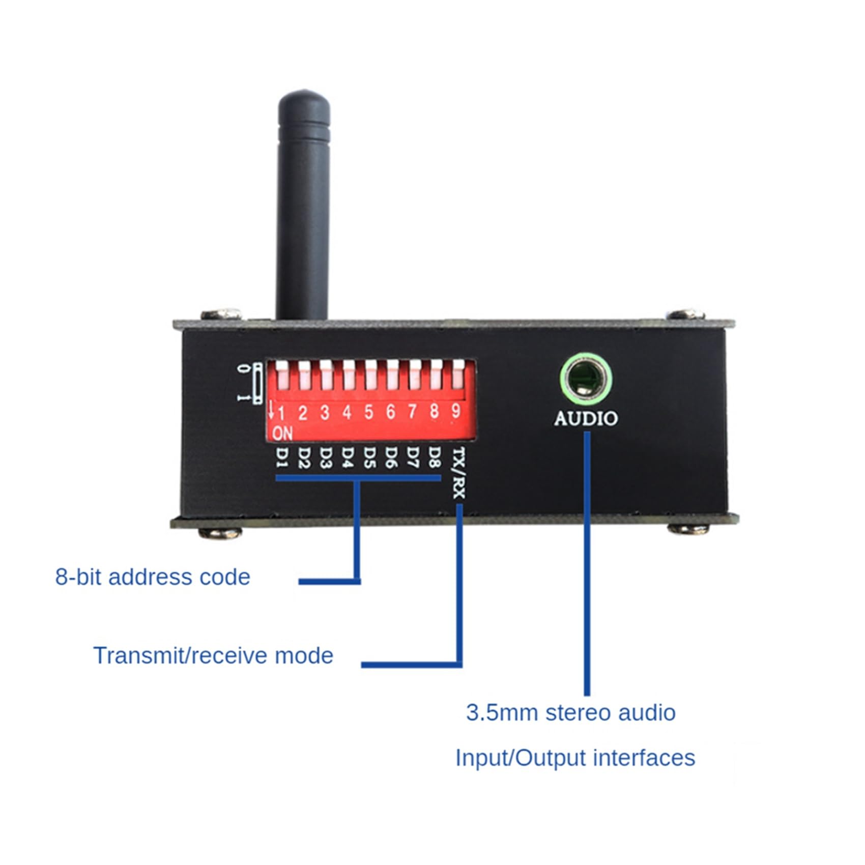 2 x 2,4 G HiFi Wireless Audio Transmission Transceiver obsługuje jeden nadajnik i wiele odbiorników dla dźwięku stereo