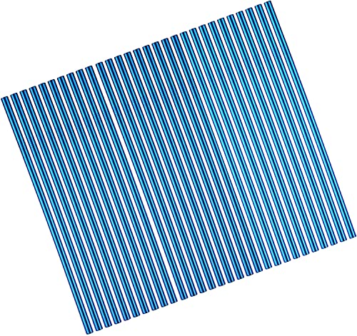 Image of 100Pcs Reusable Metal Straight Straw in Bulk Order (8.5 inch Long, Blue-100pcs Straight)