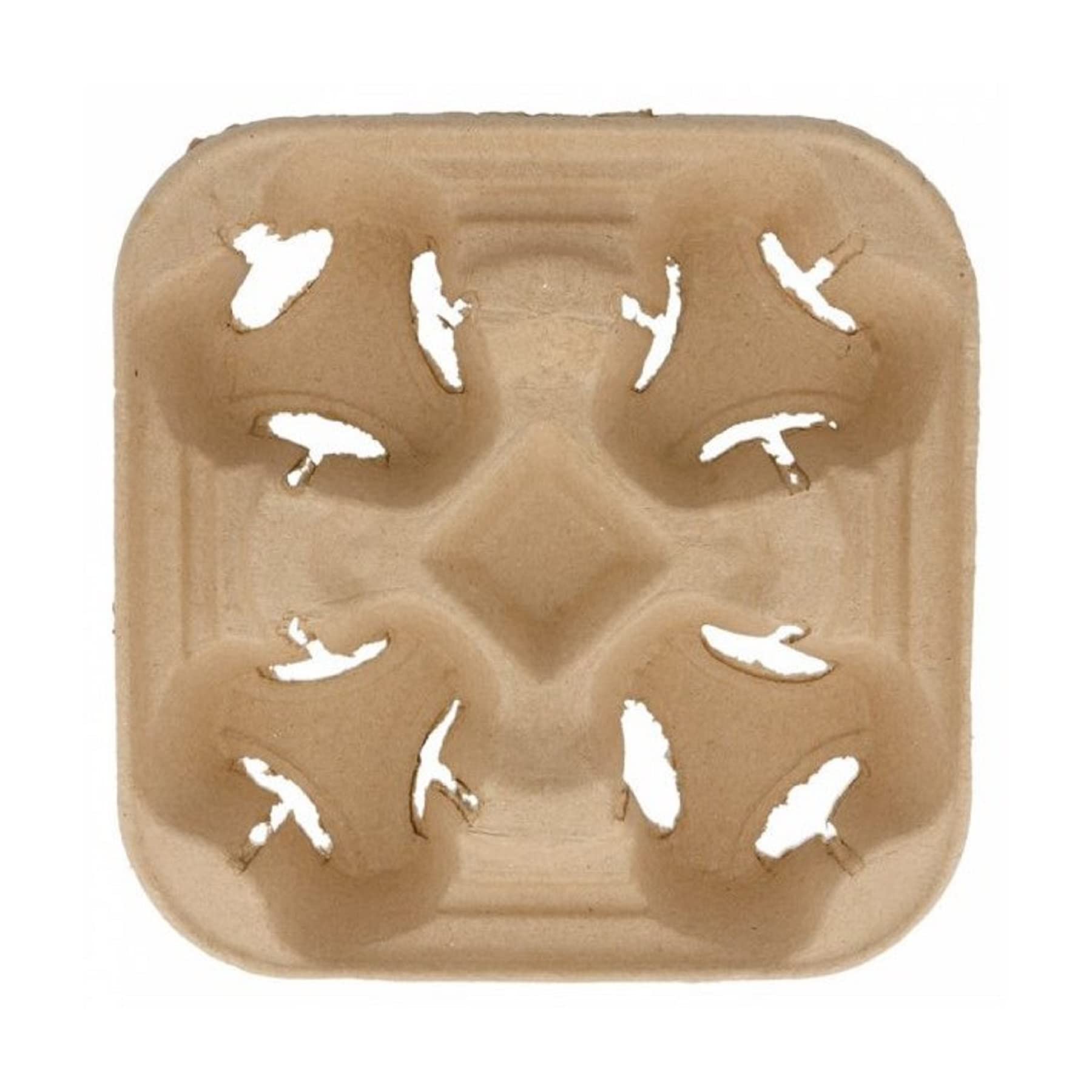 Portavasos Dobles/Cuádruples de Cartón, Para Transportar Bebidas, Aislantes del Calor. Reciclable y Biodegradable. (150 cuadruples)