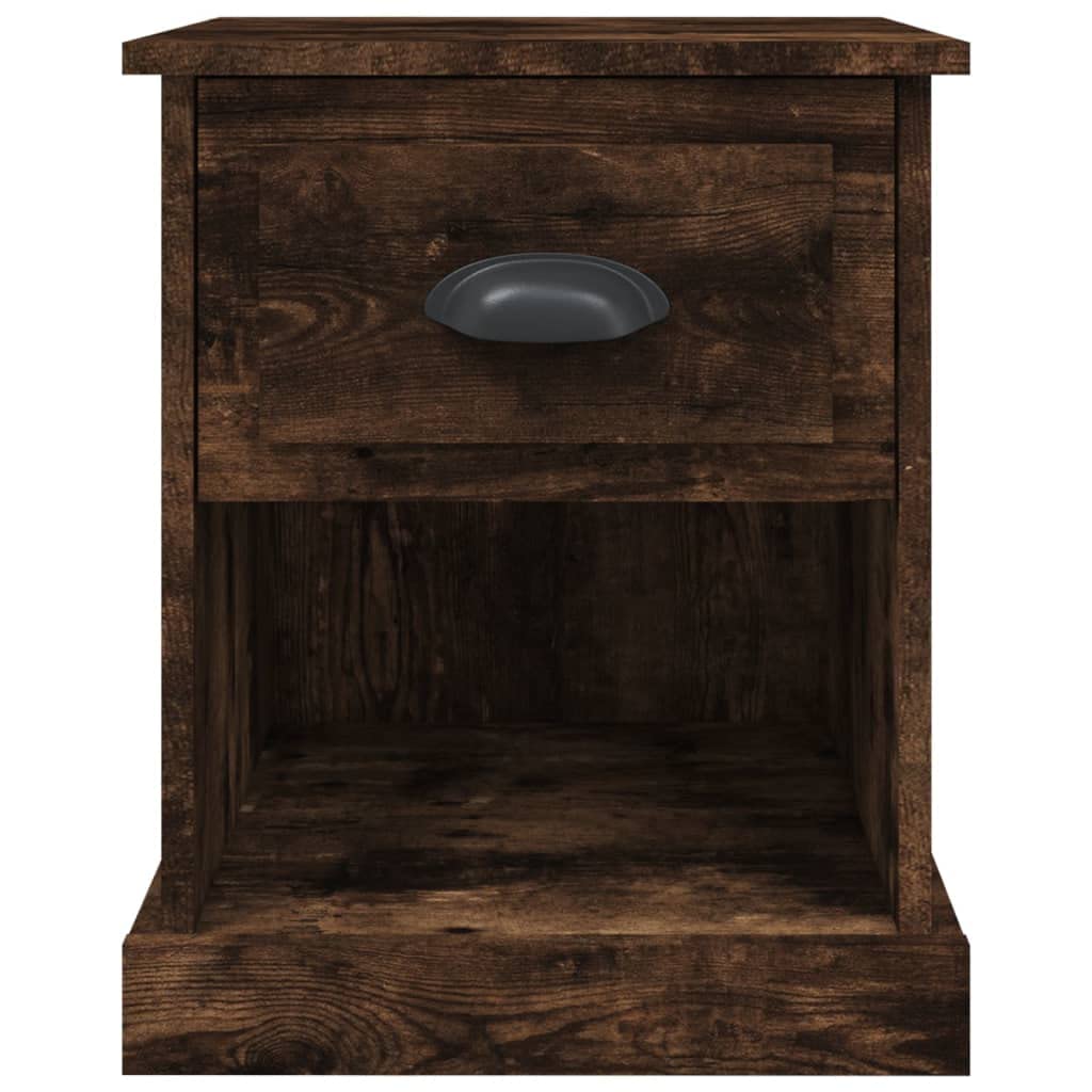 Comodini da 2 pezzi, in legno di incenso, 39 x 39 x 47,5 cm, moderno comodino in legno in affumicatura con spazio per camera da letto, soggiorno e studio, camera da letto, comodini