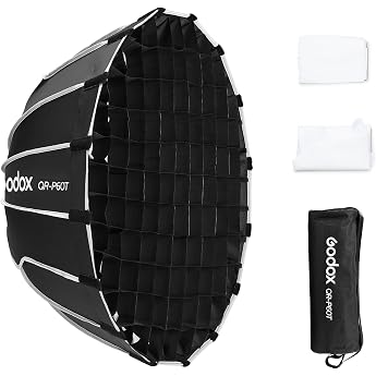 Godox QR-P60T 60 cm Quick Release Parabolic Softbox Foldable + Honeycomb