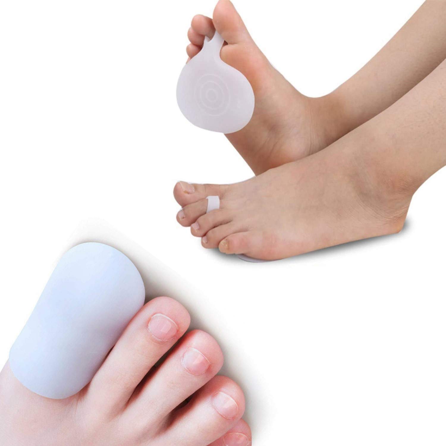 Pedimend Cuscinetto metatarsale in gel di silicone regolabile e protezione per le dita dei piedi, trattamento per la neuroma di Morton, previene calli e calli, per corridori, sport, uso domestico,