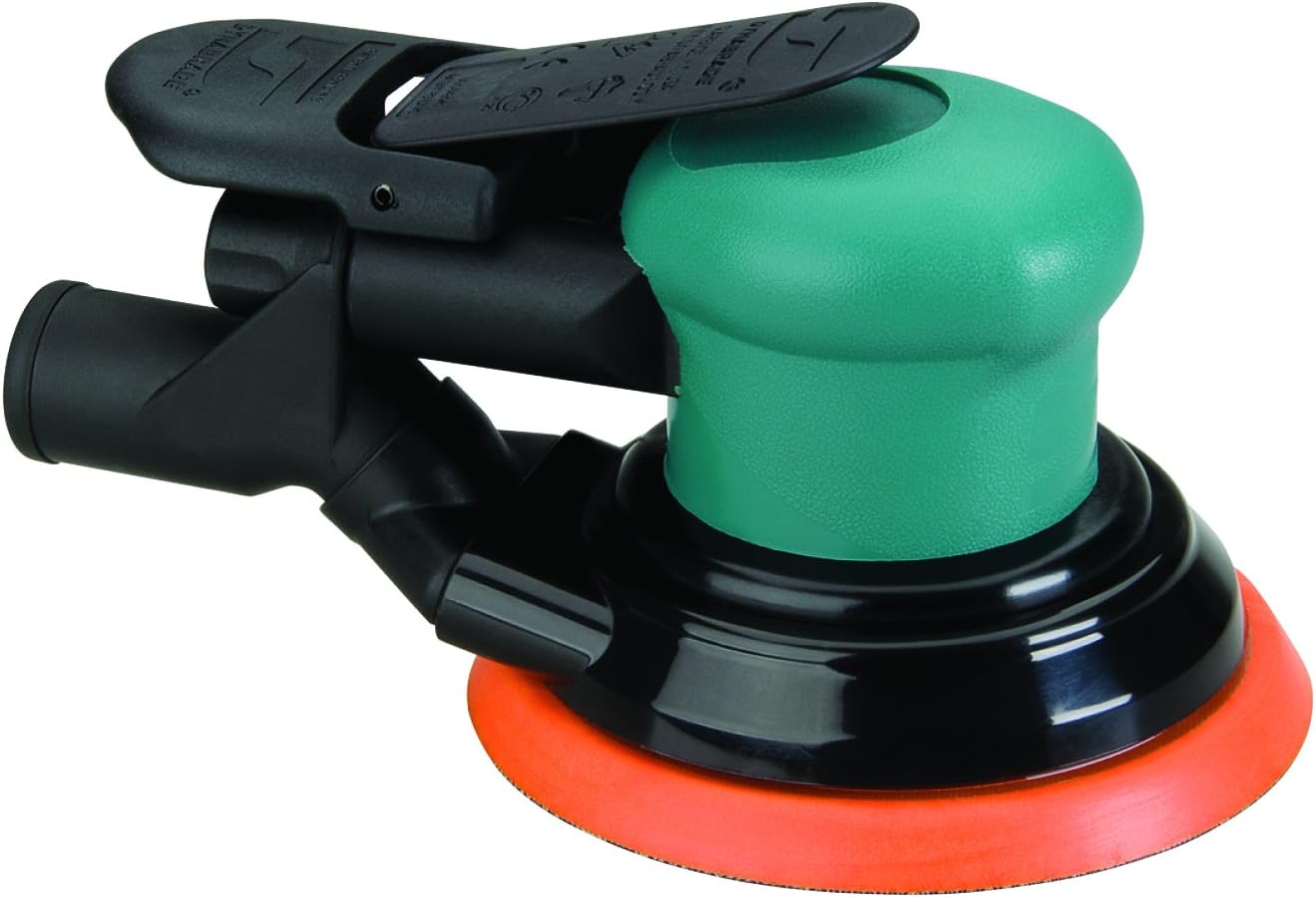 Dynabrade 59039 5" (127mm) Dia. Central Vacuum Dynorbital-Spirit Random Orbital Sander, .25 hp, 12000 rpm, 3/32" (2mm) Dia. Orbit, Rear Exhaust