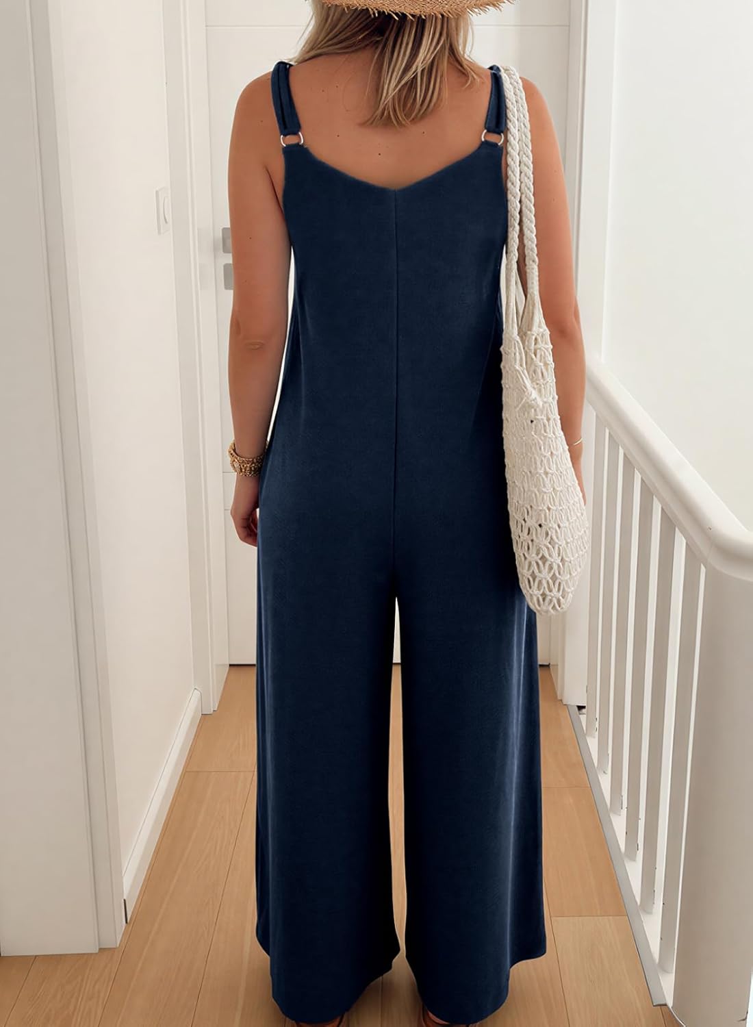 Acelitt Womens Sleeveless Wide Leg Jumpsuits with Pockets,S-XXL - Image 2