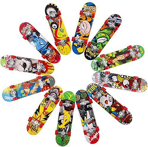 HEHALI 12 PCS Fingerboard Professional Mini Finger Skateboard for Kids Birthday Gifts