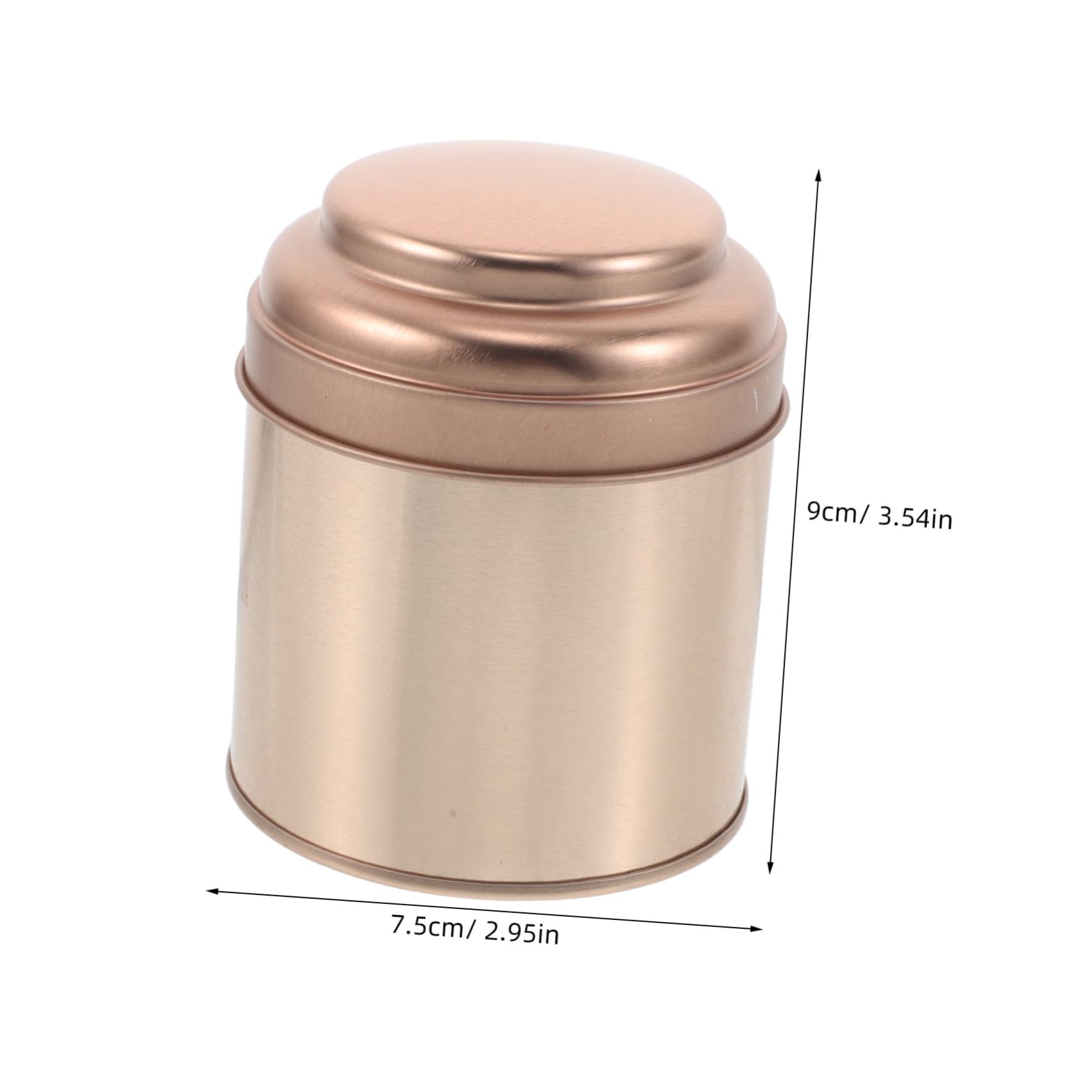 6 Stück Runde Tee-dosen mit Luftdichtem Deckel Kleine Teedose aus Robustem Weißblech Aromadichte Aufbewahrung für Losen Tee Vielseitig für Zuhause und Reisen Rosegoldfarben