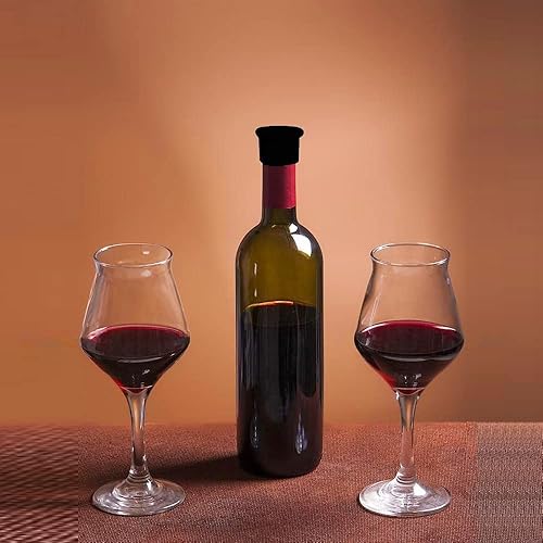 Miniatura 3 de Tapones de silicona reutilizables para vino y cerveza, sellado hermético, fácil de usar y limpiar (surtido, 6)