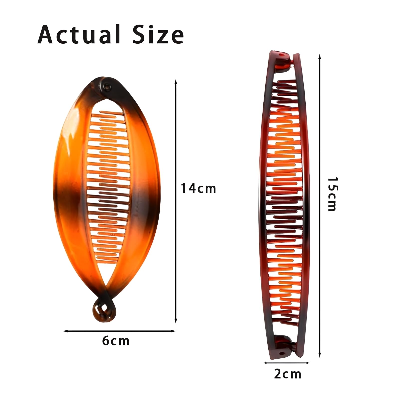 Set Of 4 Pcs Banana Hair Clip,Banana Clip for Thick & Fine Hair,Strong Grip Barrette - Image 2