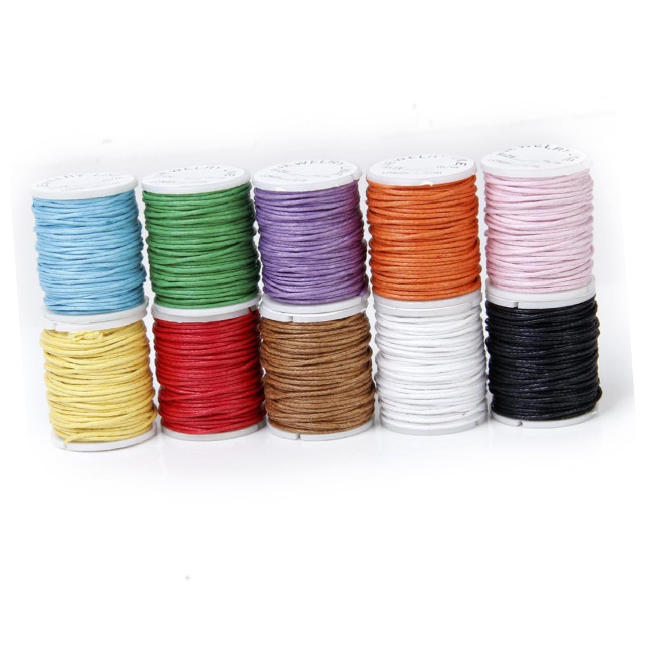 Anneome 10 Rollos Cuerda de Nylon Encerado para Manualidades Hilo Plano para Pulseras y Collares Color Aleatorio Metros por Cuerda de Hilo Resistente para Macramé y