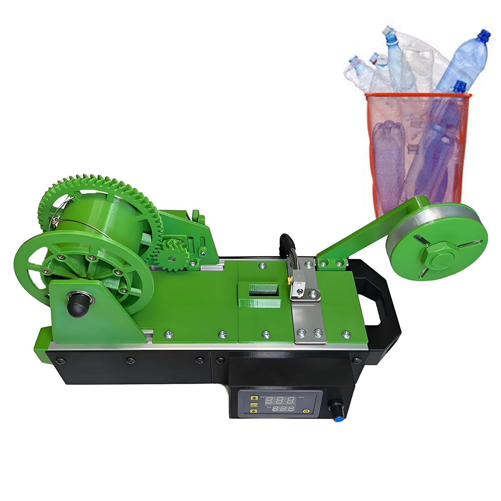 Maszyna do robienia filamentów 3D, plastikowa butelka z recyklingu, regulowana temperatura i prędkość do użytku rodzinnego i małego studia, ekologiczny design, zrównoważony druk 3D