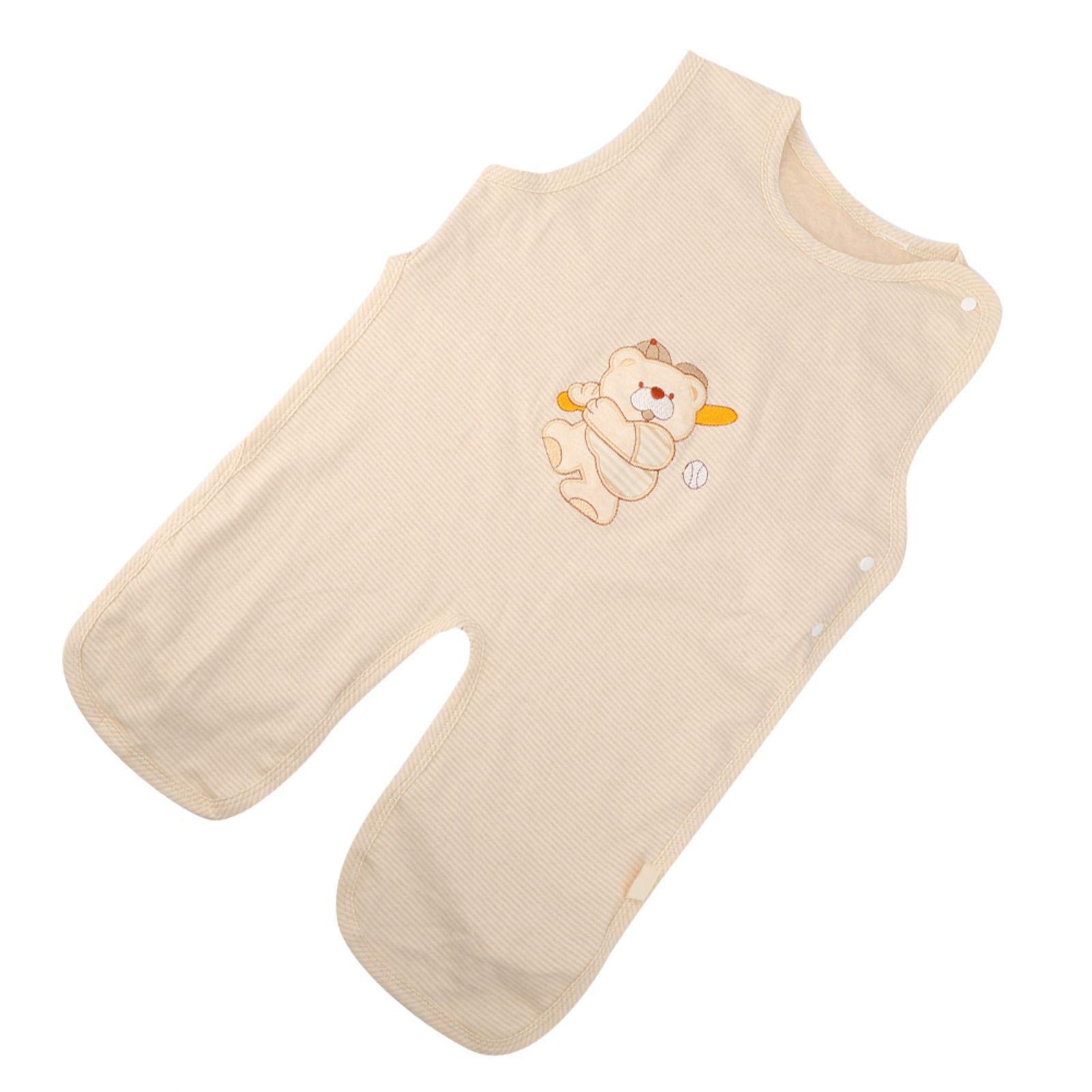 Toddler Sleepsuit, No Dyeing Comfortable Children Sleepsack, Color Cotton Vest Design Breathable(XL, Baseball bear thin cotton)