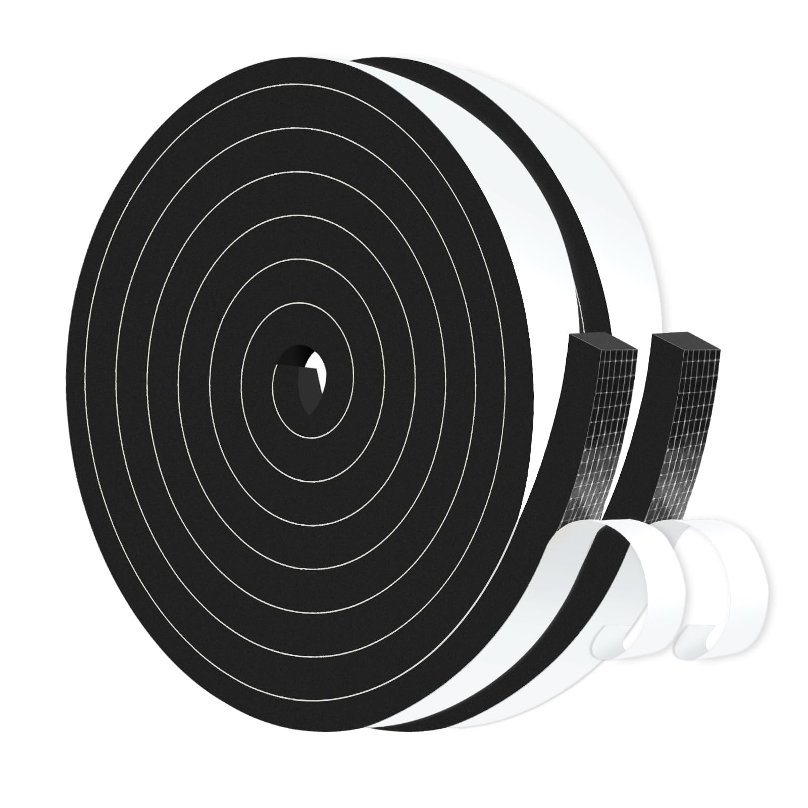 Weather Stripping Tape for Door,High Density CR,1/2 in x 1/2 in x 26Ft