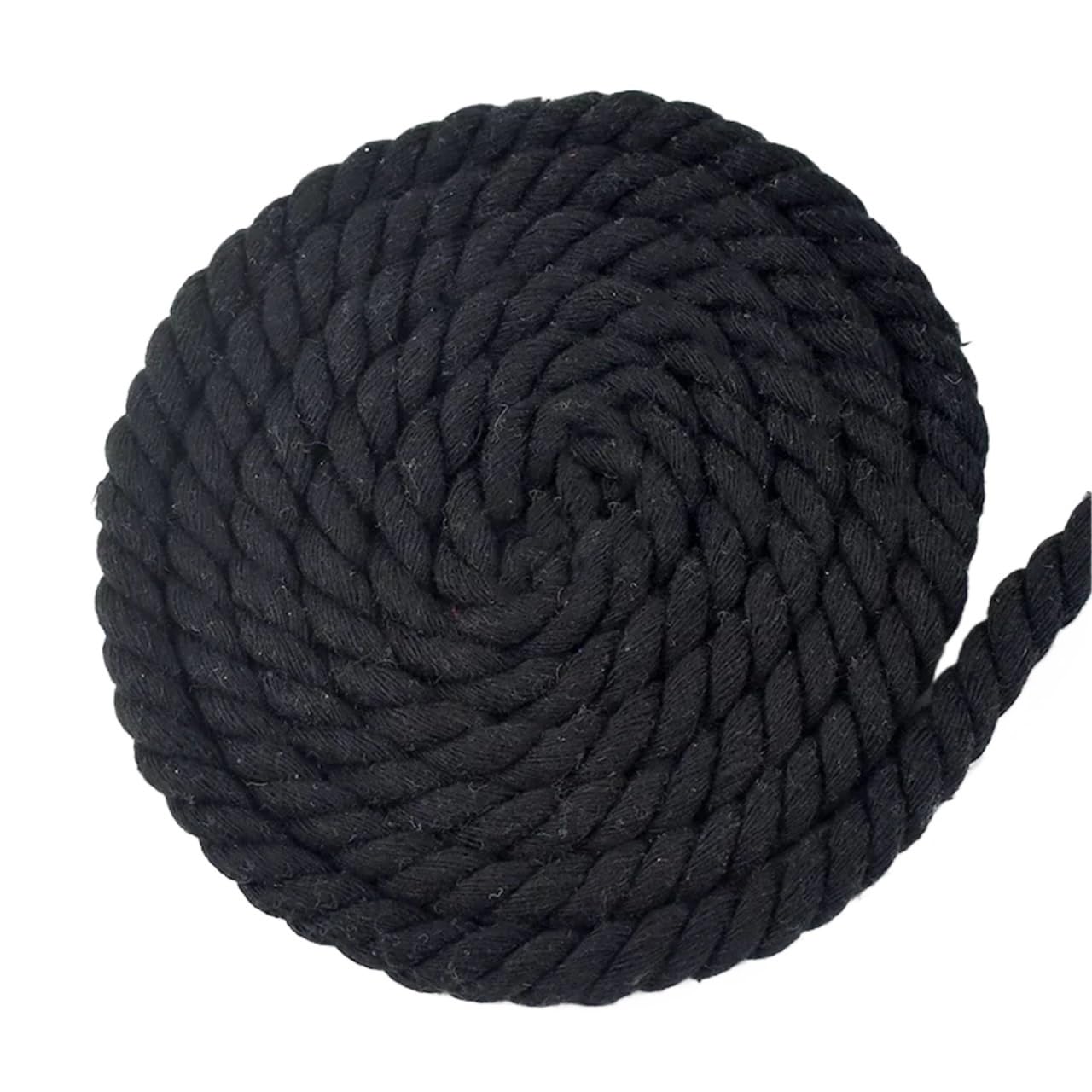 Twisted Cotton Cord 5Meters 5-20mm 3 Shares Twisted Cotton Rope Colored Weave Cords Macrame Ropes Craft Materials(Color 10,20mm-2Meters)