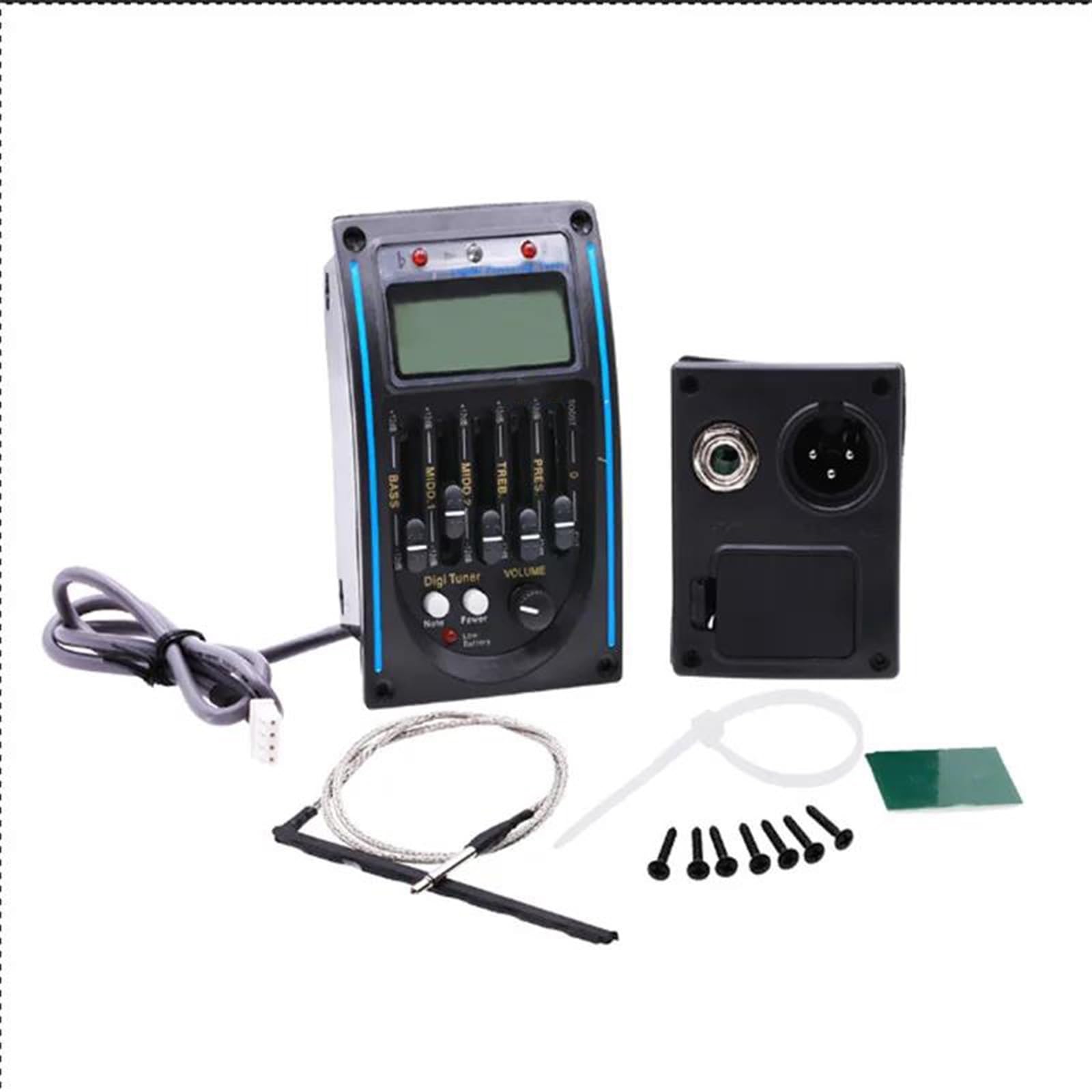 10 Pezzi 5 Bande Pickup Per Chitarra Acustica Preamplificatore EQ Equalizzatore Con Accordatore Digitale Parti Di Chitarra È Durevole Pickup professionale per chitarra acustica