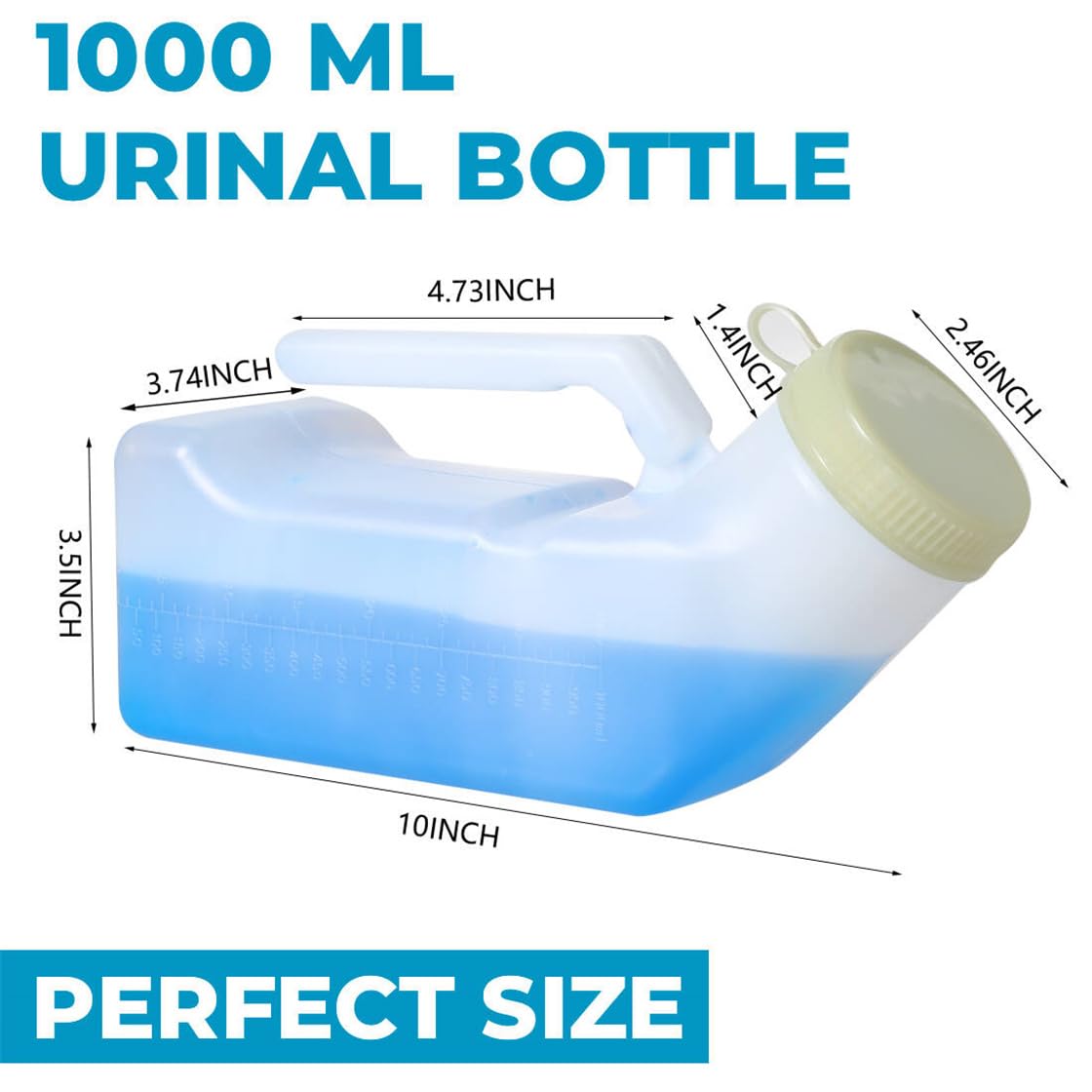 Tragbare Urinflasche Für Männer – 2 Liter, Auslaufsicher, Mit Deckel, Ideal Für Camping, Reisen & Outdoor