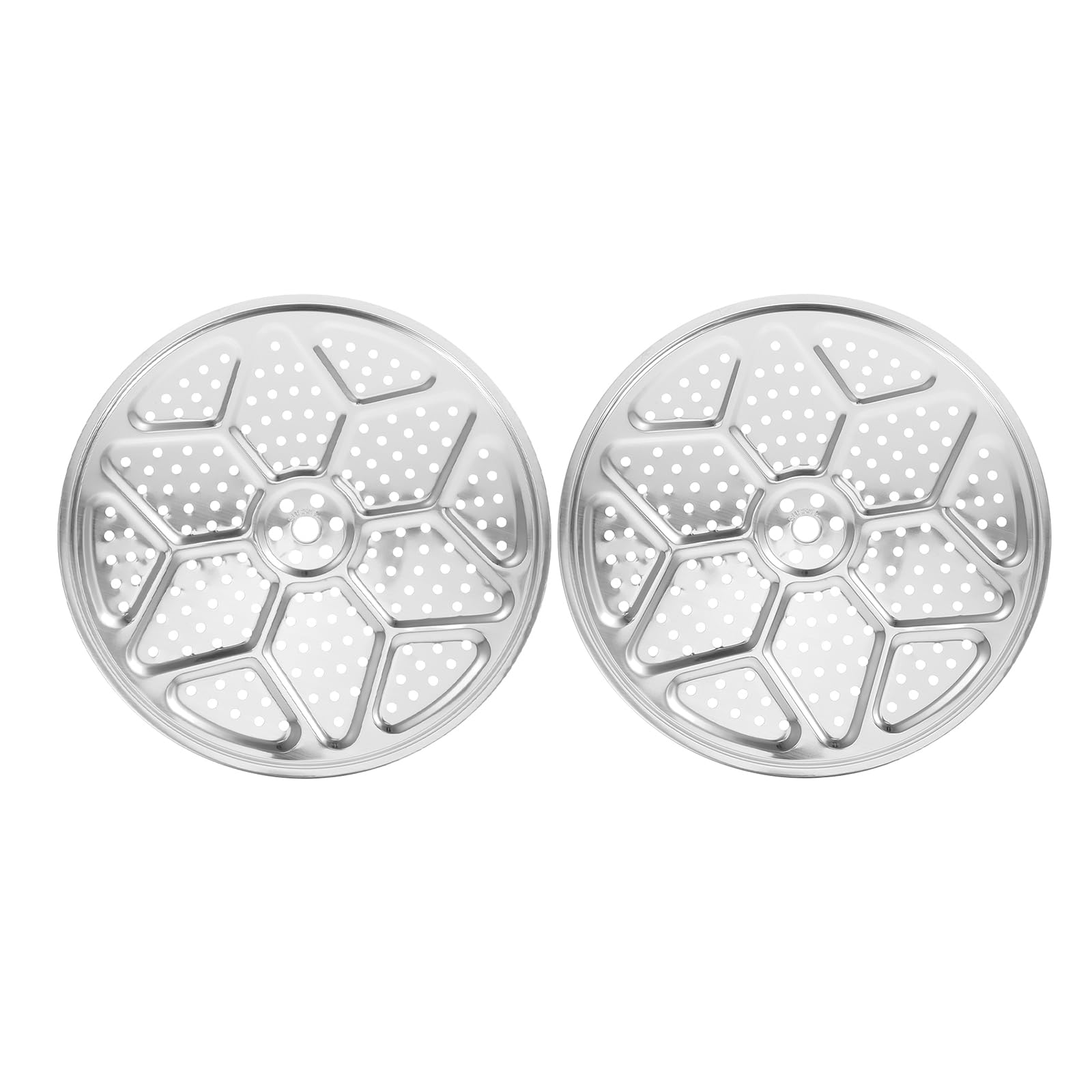 BESTYASH Griglia per Cottura a Vapore in Acciaio Inox 304 Vassoio Rotondo da 32 CM Set 2 Pezzi Inserto per Pentola a Vapore e Supporto Stabile