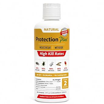 Eco-Safe Plant Protection, Broad Spectrum Insecticide, Fungicide, Miticide; Kill and Repel Mites, Whitefly, Aphids, Thrips, More; EPM Protection Plus 32 Concentrated Ounces