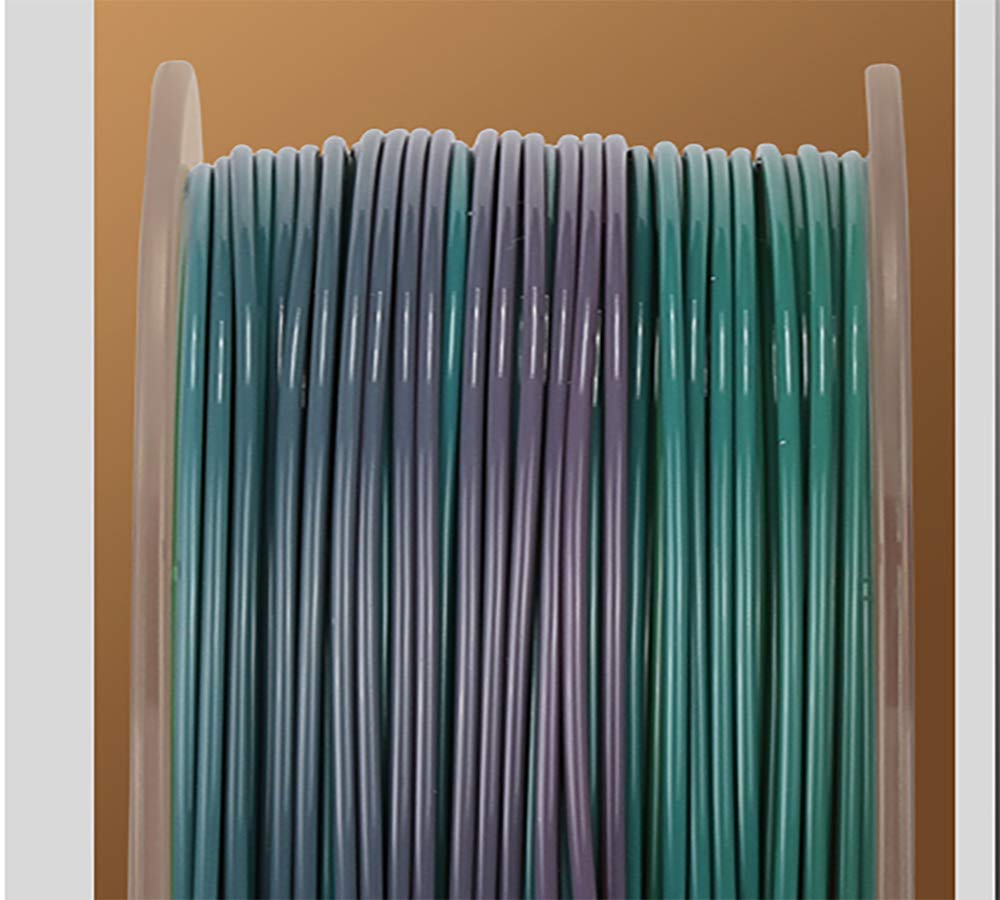 Rainbow Pla Filament 1.75mm Gradiente 3d Impresora Rainbow Filament Color Mezclado Filamento FDM Una Bandeja De Impresión Multicolor PLA1 Kilogramo Carrete Material De Impresión Filamento Filamento Co