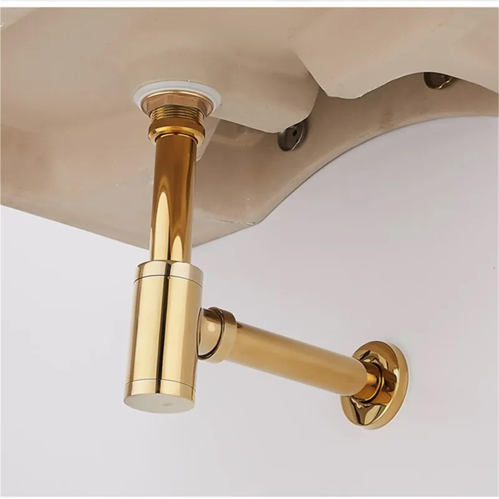 Juego de tapón filtro emergente for lavabo baño, sifón botella, desagüe moderno Para Lavabo De Baño y Lavabo(GOLD)