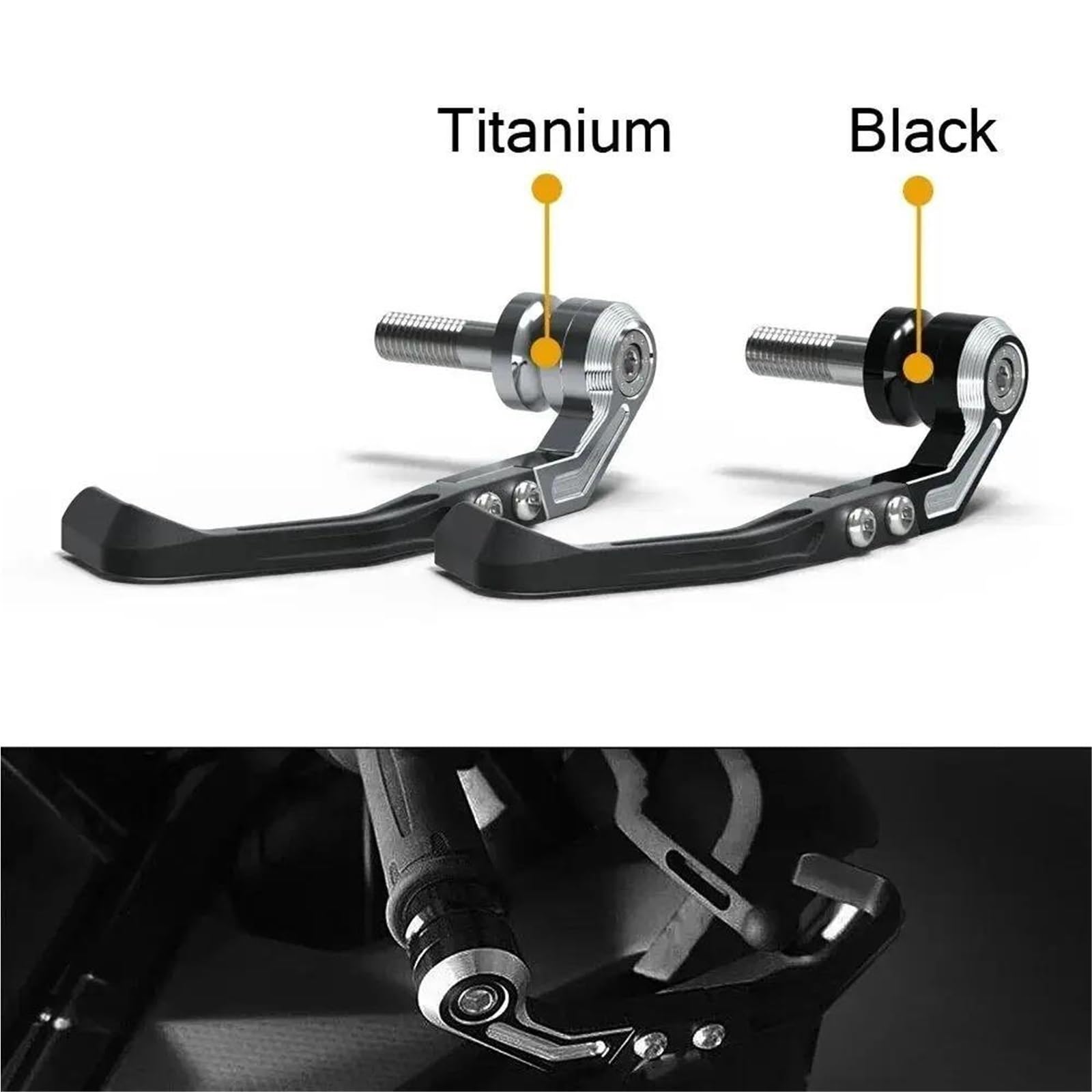 Protections Levier Frein d'embrayage Moto Changement Vitesse pour Yamaha R6 R7 R1 R1M 2006-2023(Noir)