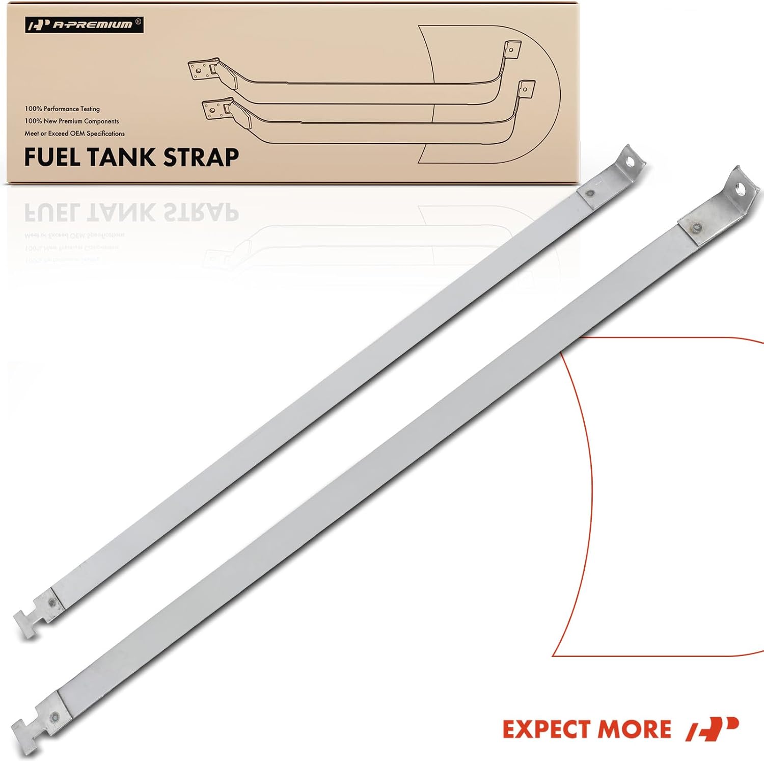 A-Premium Set of 2PCS Fuel Tank Straps Compatible with Chrysler Neon 2000-2002 & Dodge Neon 2000-2005, SX 2.0 2003-2005 & Plymouth Neon 2000-2001, 2.0L 2.4L, Replace# 5278012AB, 5278012AC