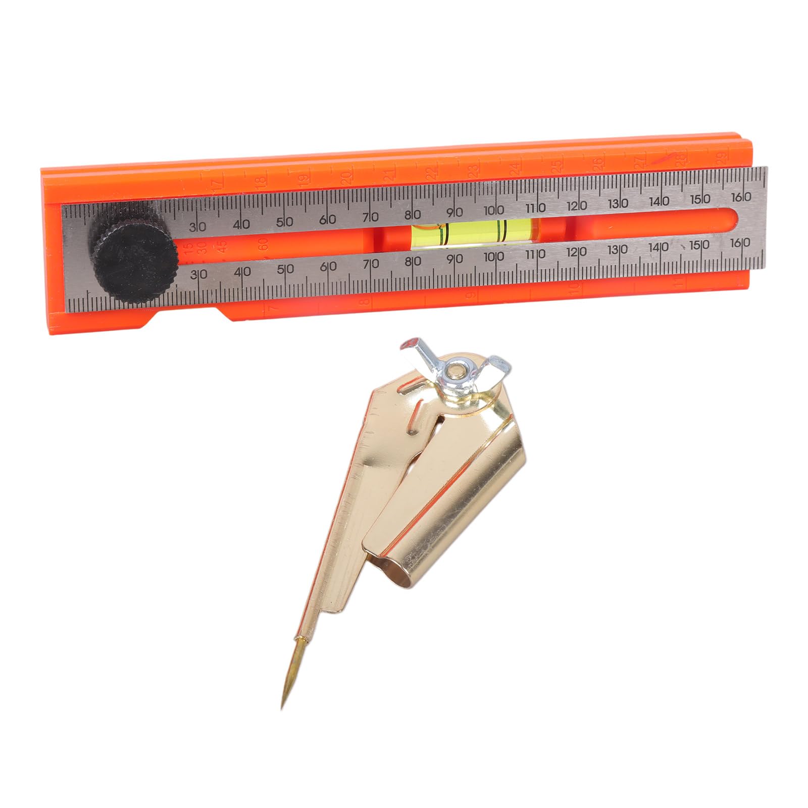 Scribing Ruler for Cabinetry with Horizontal Bubble Marking & Angled Positioning Tool Multifunctional Positioning Ruler