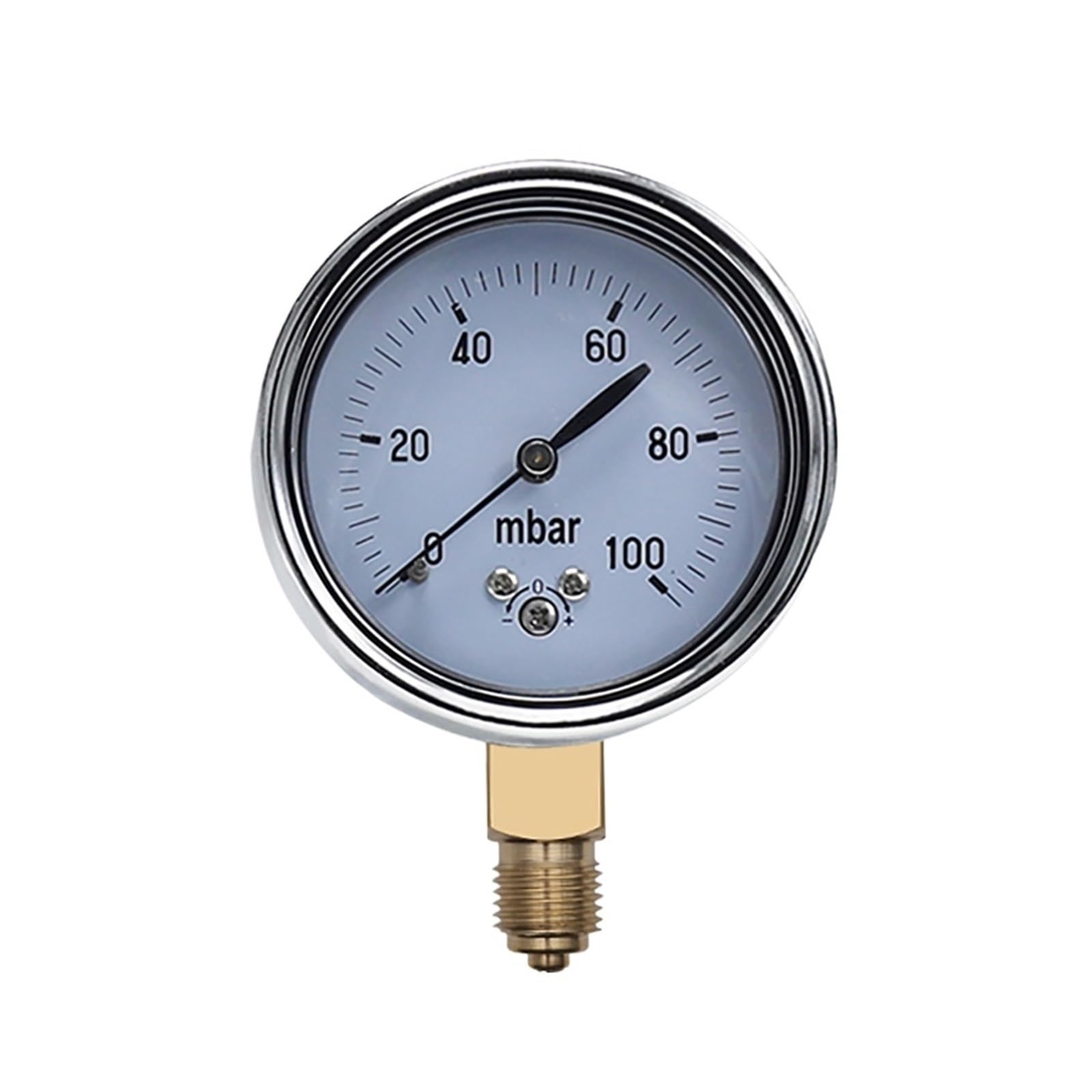Manometer, 0-16 mbar 50 mbar 60 mbar 100 mbar 200 mbar Kalibrierbares Mbar-Druckmessgerät Mbar-Messgerät Einstellbares Gas-Mikro-Manometer-Manometer(0-200mbar)