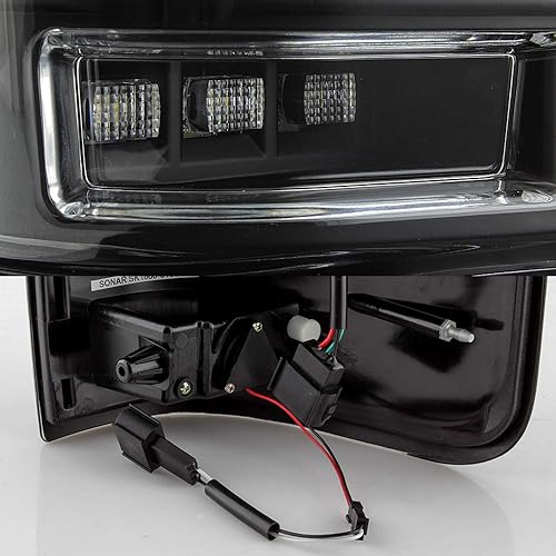 Miniatura 14 de AKKON - Compatible con barra de luz LED negra ahumada para Ford F150 Pickup Styleside V2 04-08, par izquierdo+lado derecho Carcasa negra,Carcasa de