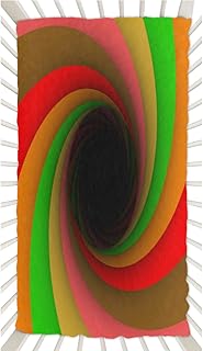 Rainbow Swirl Crib Sheets for Boys, Girls Machine Washable Soft Cozy Microfiber Fitted Crib Sheet for Standard Crib and Toddler Mattresses Boys Girls 28x52 Inch