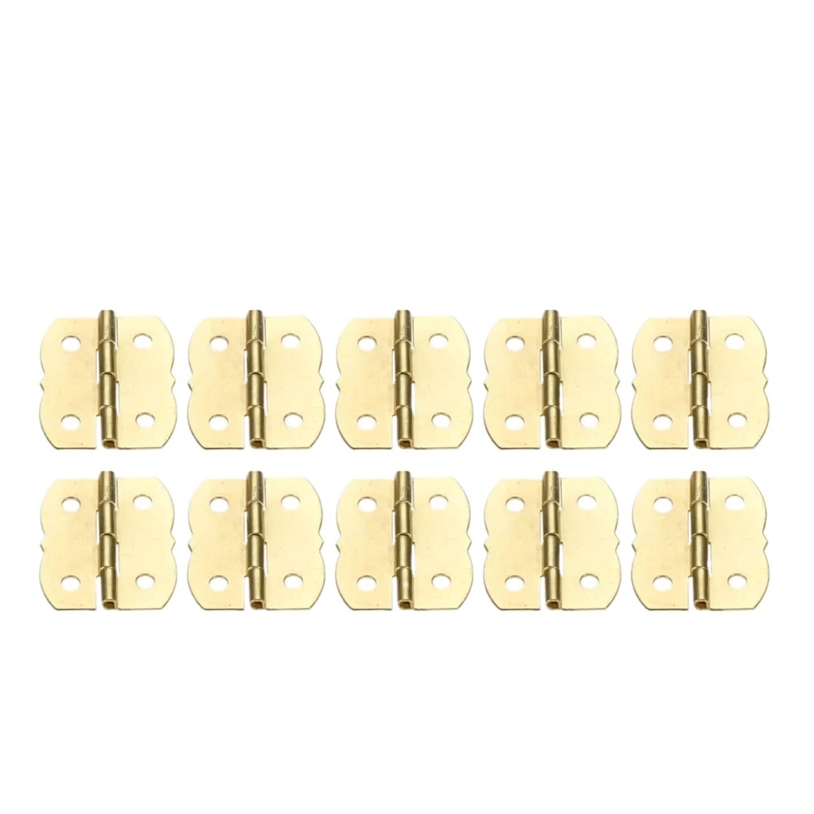 Kdhcvkz Black 10Pcs Hinges With Screws 4 Holes For Cabinet Drawer Door Wooden Jewelry Box 30X25mm(Black)