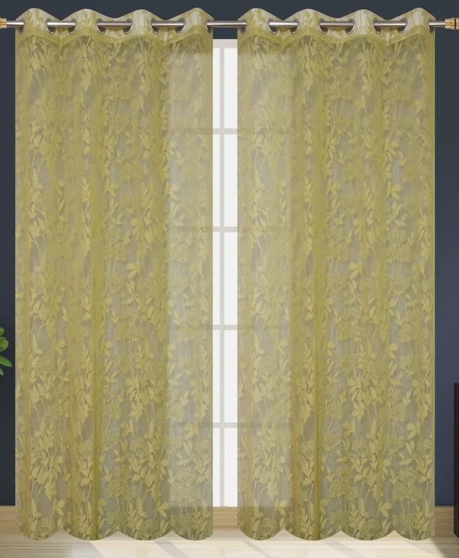 See full amazon price history chart for FABREEVA Heavy Polyester Glittering Tissue Net Lily Floral Semi Transparent New Sheer Sheer Door Eyelet Curtain Panel Parda for Drawing/Living/Bed Room (Green, 7 Feet) - Pack of 2 FABREEVA Heavy Polyester Glittering Tissue Net Lily Floral Semi Transparent New Sheer Sheer Door Eyelet Curtain Panel Parda for Drawing/Living/Bed Room (Green, 7 Feet) - Pack of 2 (B0BZSN91MK) Amazon Price History, Amazon Price Tracker