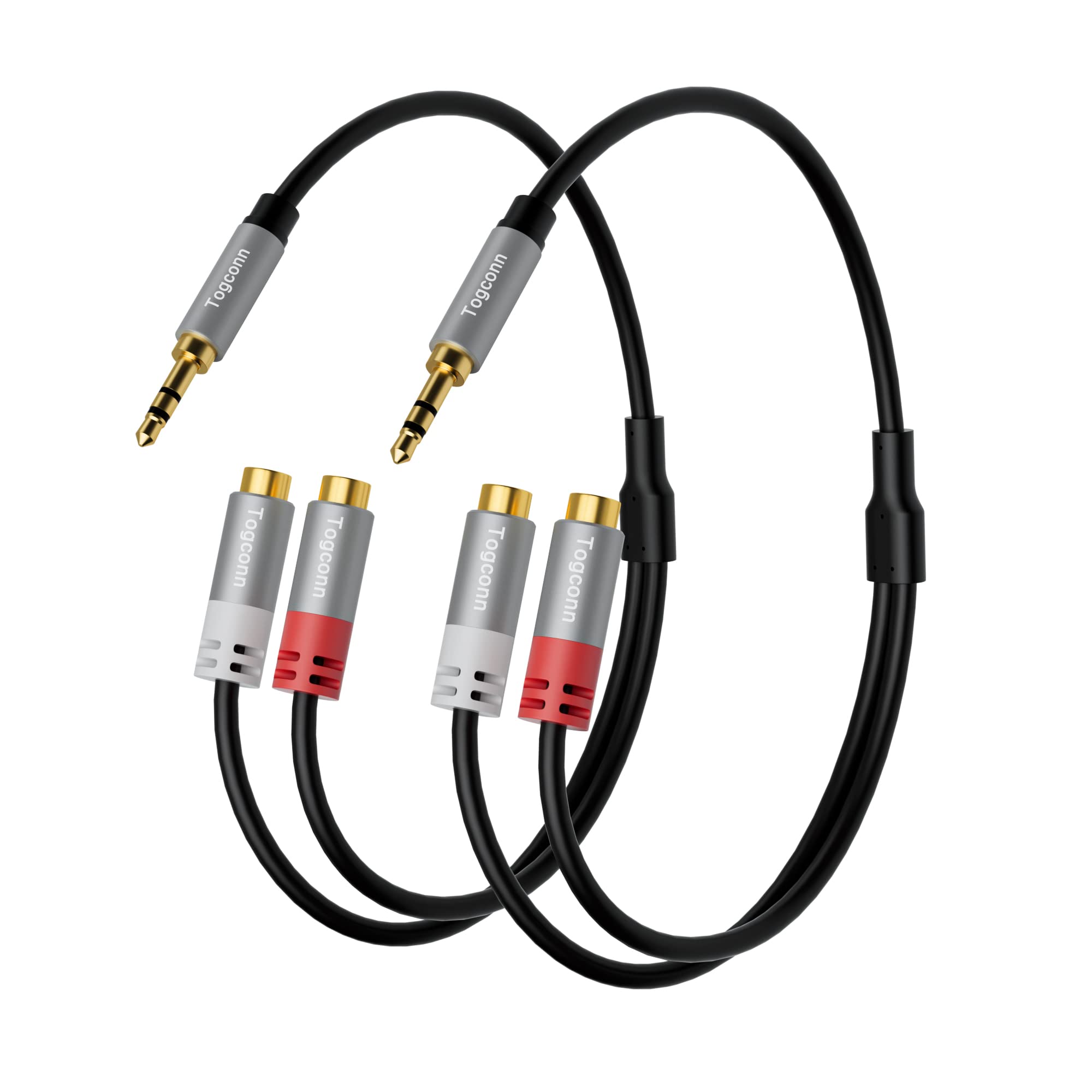 Amazon | 3.5mm - 2 RCAケーブル [24K金メッキ] ステレオ RCA Y