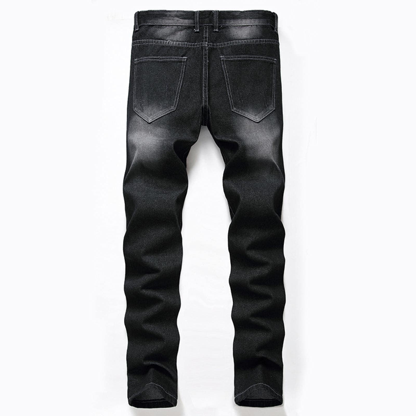 Jean Droit Extensible Pour Homme – Taille élastique Avec Cordon, Coupe Classique, Confort Décontracté - 13