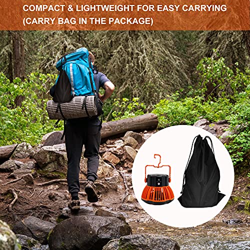 Lexenic Battery Operated Fan With Carry Bag & Light For Camping Tent & Hammock, 2 In 1 Remote Usb Rechargeable Small Desk Fan With Led Lighting & Hanging Hook For Outdoor Camping, Office #TOP4