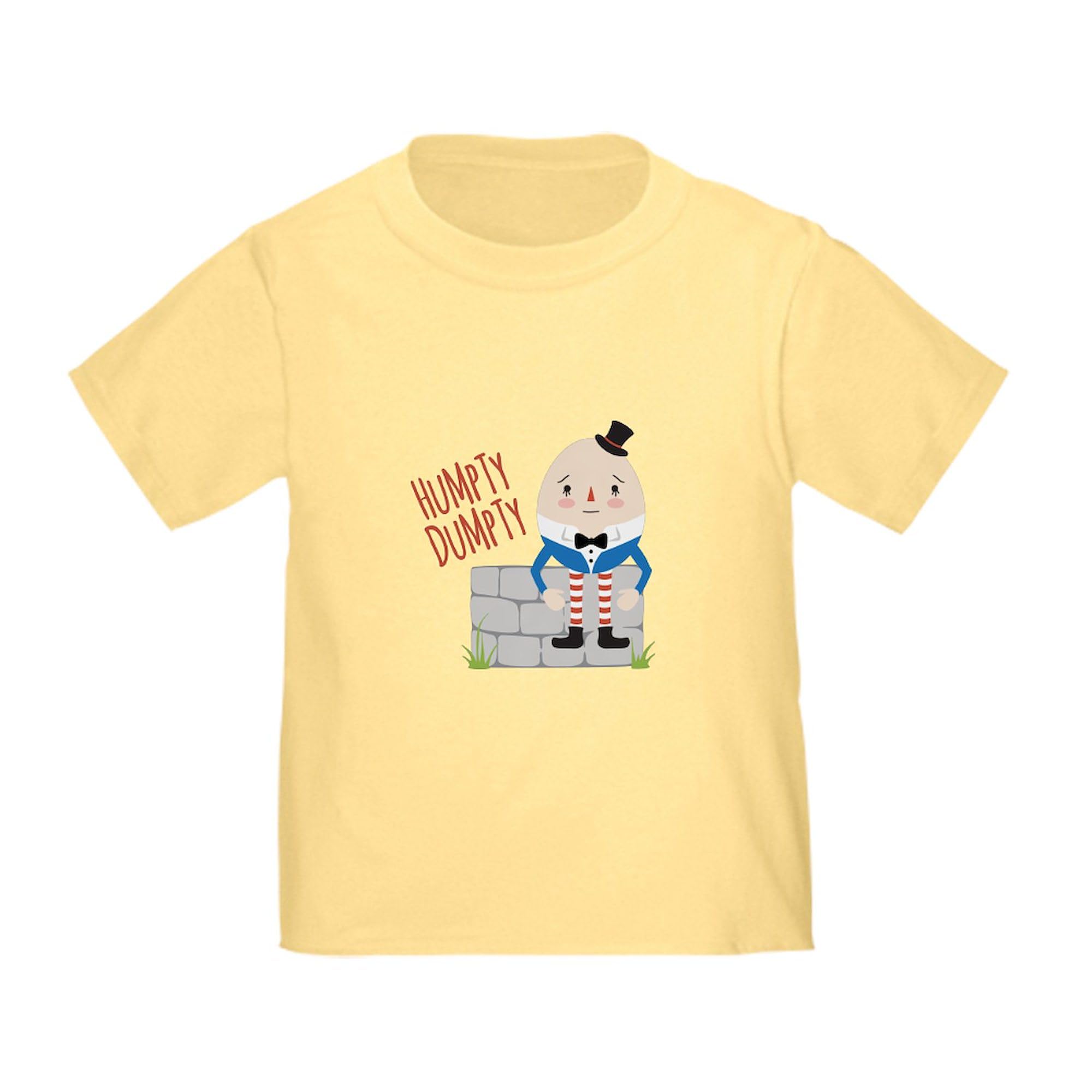 CafePress Humpty Dumpty T Shirt Toddler Graphic Tee, 100% Cotton Daffodil Yellow