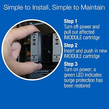 Intermatic IG2240-IMSK Advanced Surge Protection with Easily Replaceable IMODULES - Intermatic Smart Guard IG2240-IMSK Whole Home Surge Protector, Black