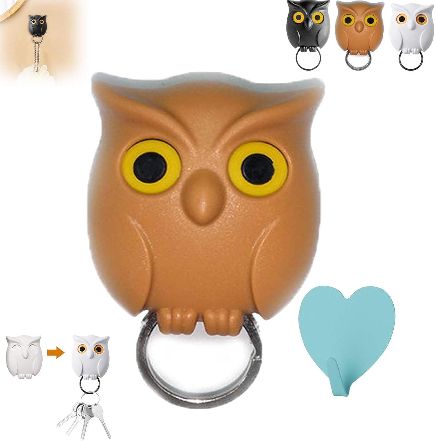 DASHENRAN Night Owl Key Holder, Night Owl Key Holder, Night Owl Wall Key
