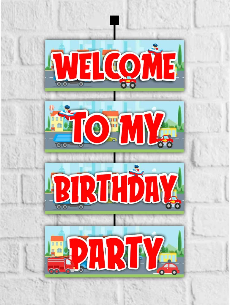 Partyzon Transport Theme Welcome Board Welcome to My Birthday Party Board for Door Party Hall Entrance Decoration Party Item for Indoor and Outdoor 2.3 feet Multicolor (B0BZQHBRYN) Amazon Price History, Amazon Price Tracker