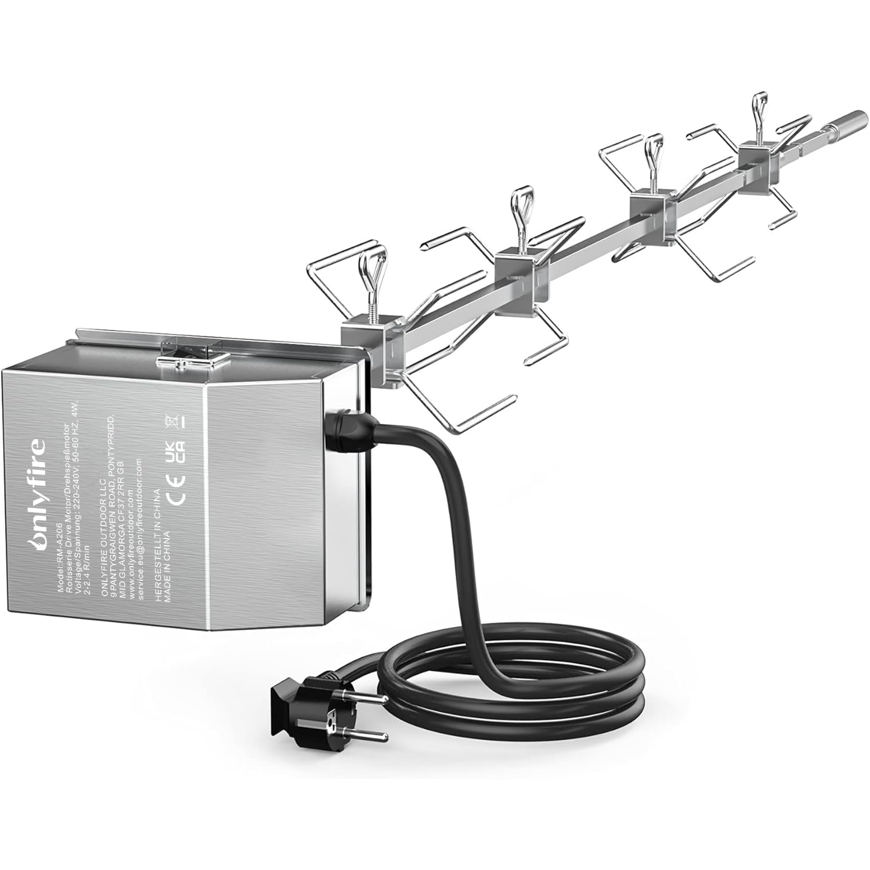 Onlyfire Acero Inoxidable Barbacoa asador Kit para Weber 7653 con Weber Genesis II 400 & 600 serie y Genesis II LX 4 & 6 Quemador barbacoas