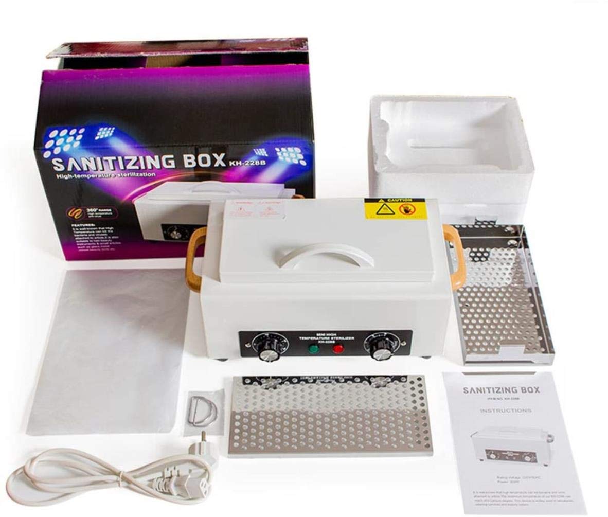 Esterilizable por aire caliente, esterilizador de uñas profesional, caja de esterilizador de alta temperatura para salón, spa, botella portátil, herramienta de esterilización, manicura