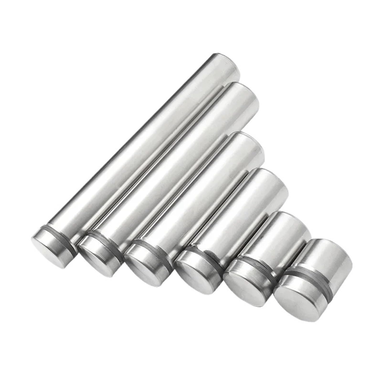 Fijaciones para separadores， 20 piezas, fijaciones de separación de 12 mm, separadores de publicidad de acrílico de acero inoxidable, clavos, tornillos de fijación for carteles publicitarios, hardware