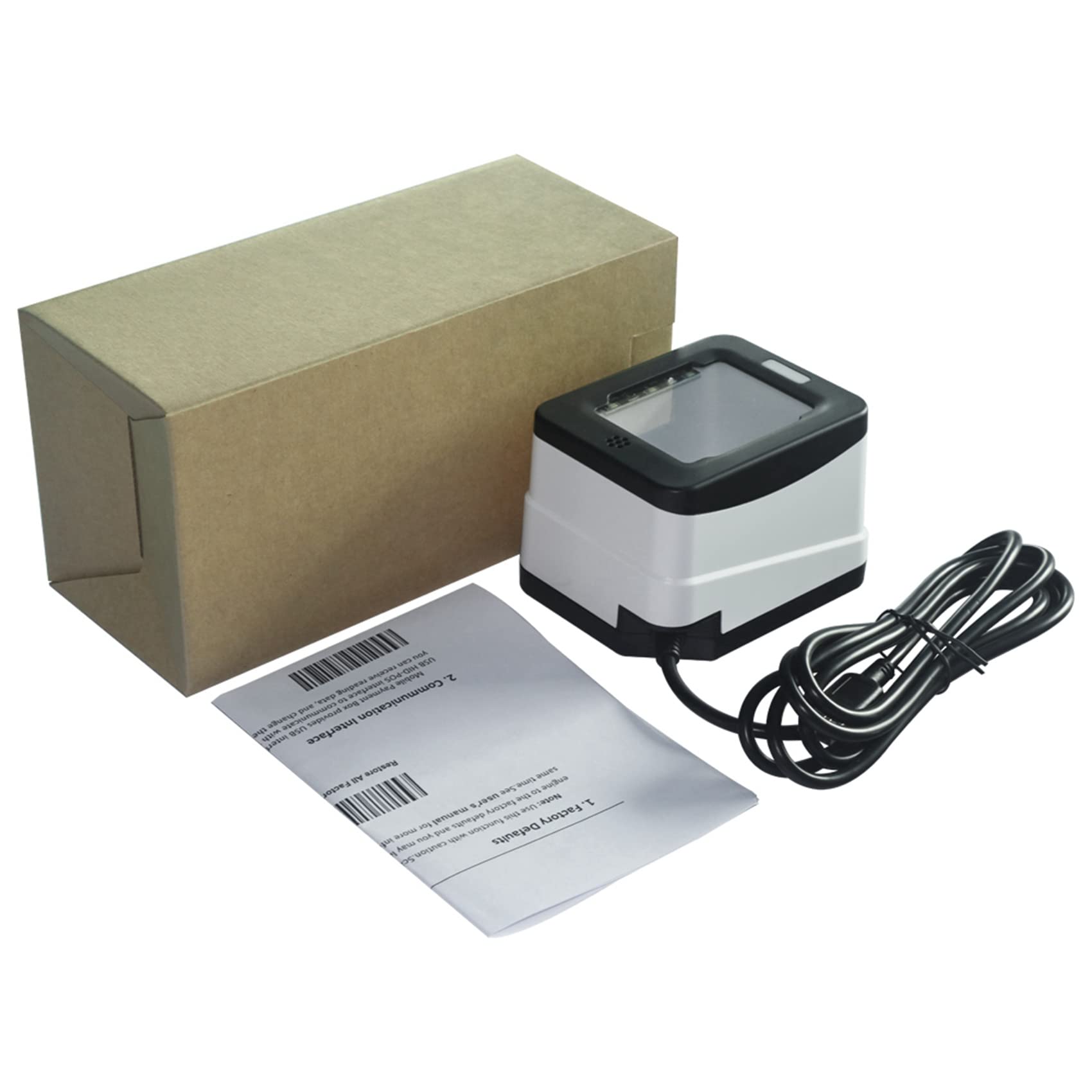 5X XT2001B Lecteur de Code à Barres USB / RS232 BoîTe de Paiement Mobile Portable 1D / 2D Code Multifonction QR Lecteur de Code à Barres Scanner