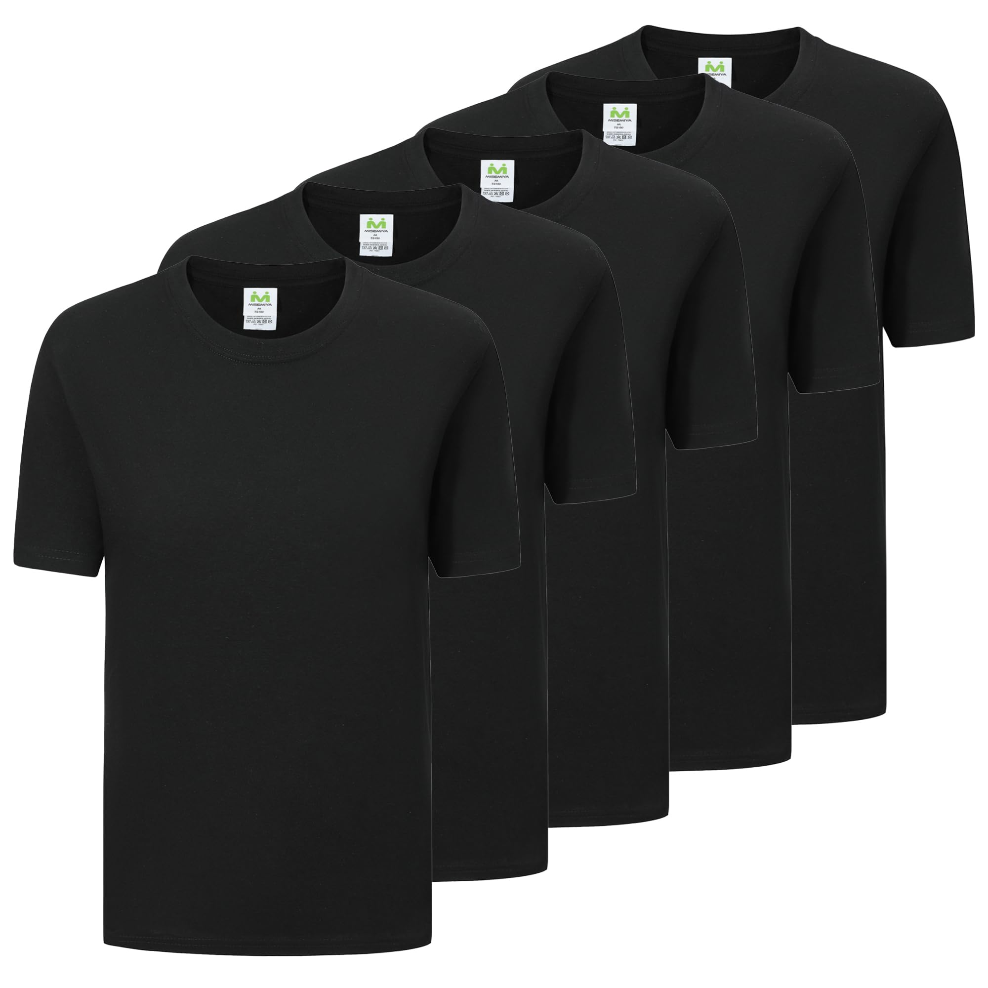 MISEMIYA T Shirt - Mz-5-ts135 T-Shirt Unisex Adulto (Confezione da 5) - 4