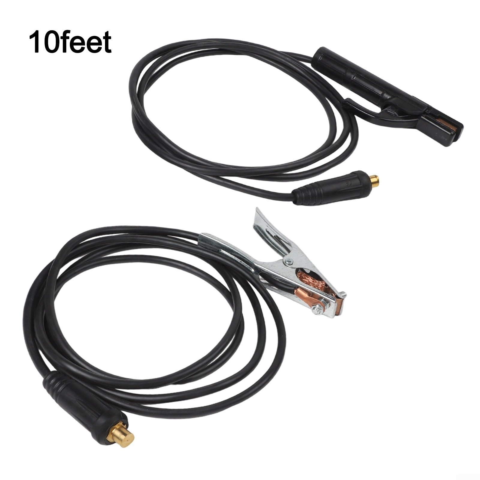 300 A Pince de masse Câble de soudage pour poste à souder MMA Inverter Cuivre/ABS Résistant à la chaleur isolé antidérapant pour construction navale minière Industrie (3 m)