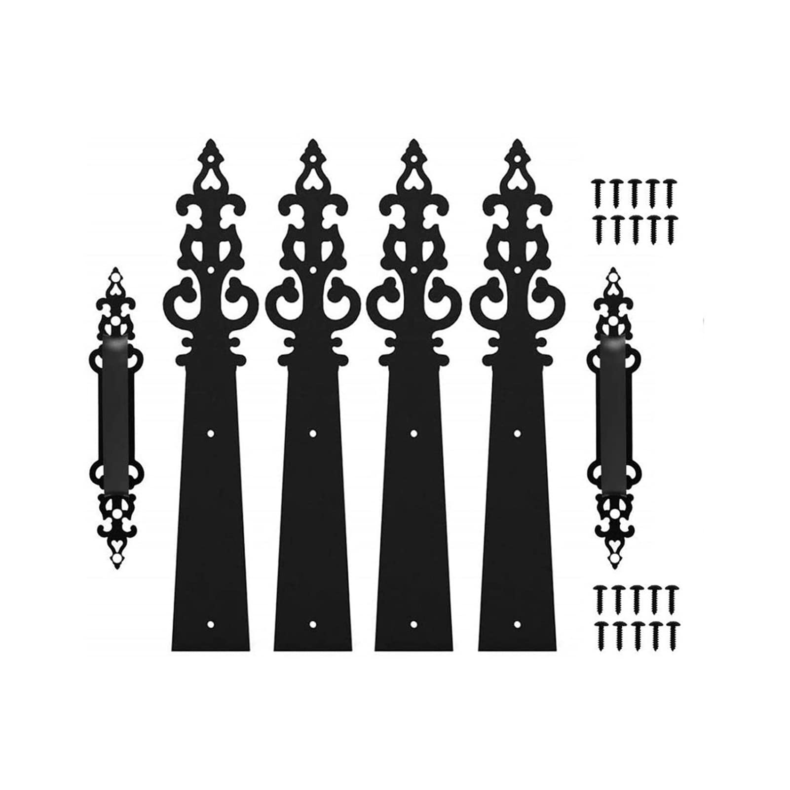Youngran 6 sztuk Zestaw do drzwi garażowych stalowych Zestaw sprzętowy Dekoracyjny Dom Mocowany Zawiasy Uchwyty leisurely (Color : Anchor Style)